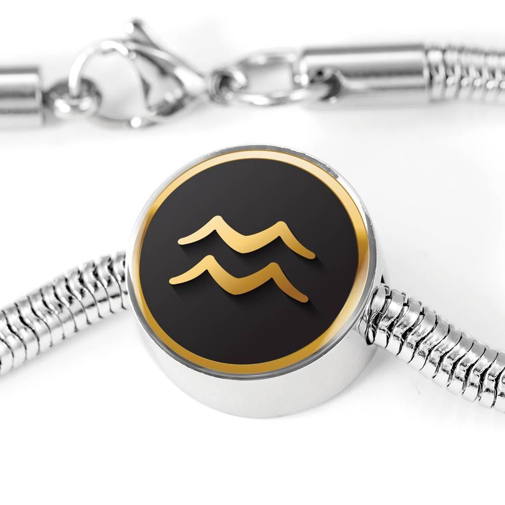 Aquarius Zodiac Exclusive Design Bracelet Made From Stainless Steel - ZodiacFanatic