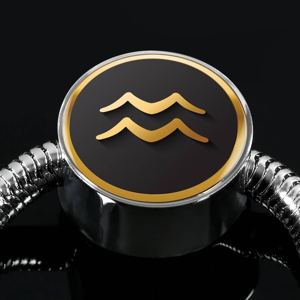 Aquarius Zodiac Exclusive Design Bracelet Made From Stainless Steel - ZodiacFanatic