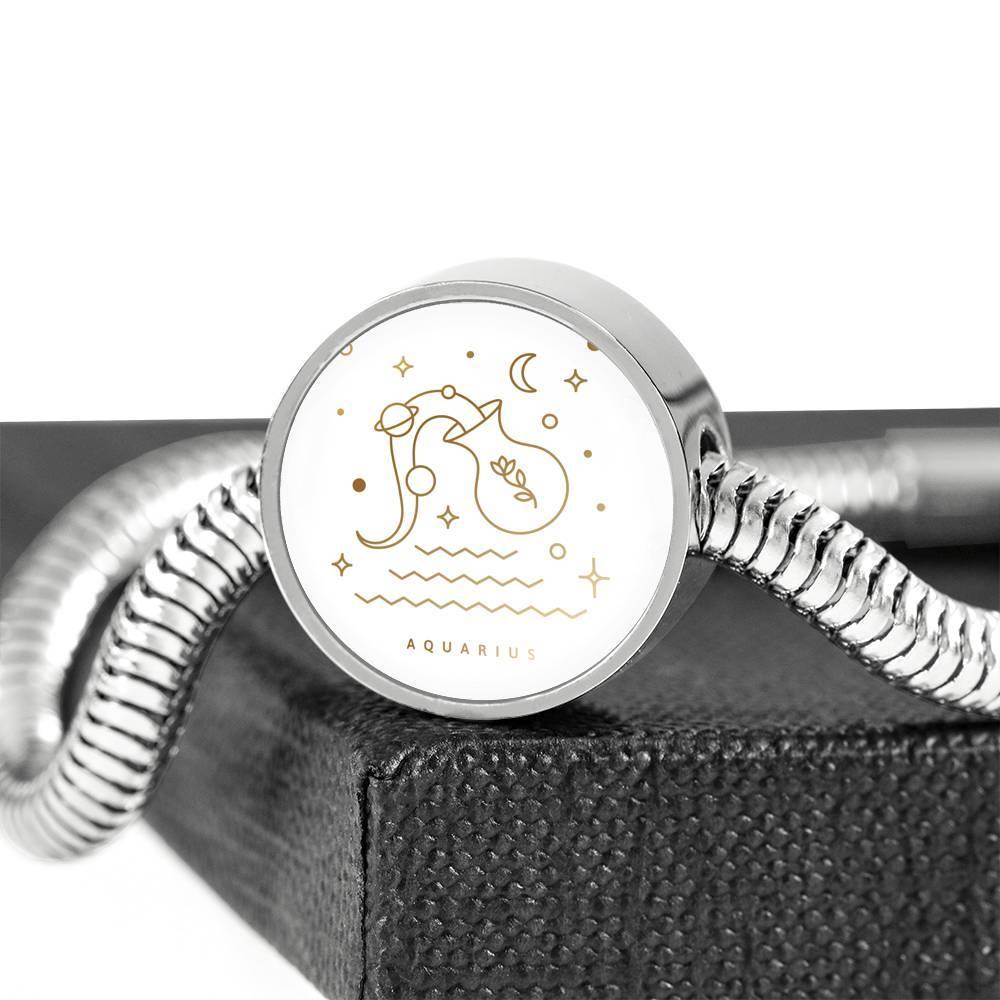 Aquarius Zodiac Luxury Stainless Steel Bracelet - ZodiacFanatic