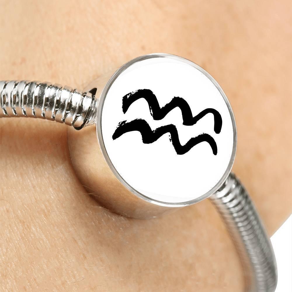 Aquarius Zodiac Luxury Stainless Steel Bracelet - ZodiacFanatic