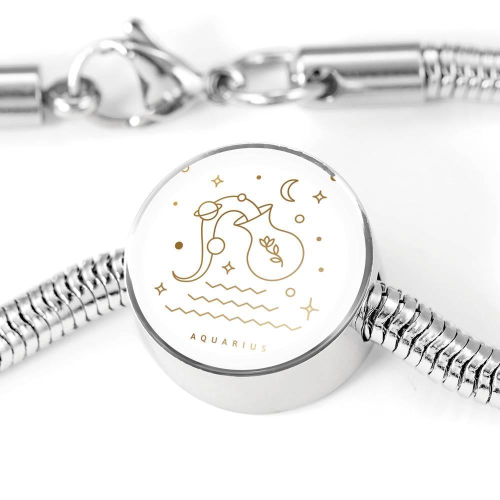 Aquarius Zodiac Luxury Stainless Steel Bracelet - ZodiacFanatic