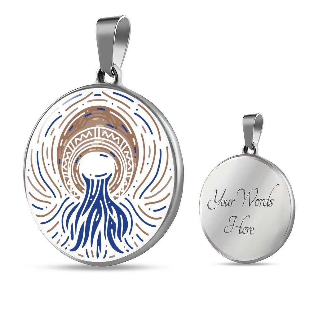 Aquarius Zodiac Stainless Steel or 18k Gold Artistic Necklace - ZodiacFanatic