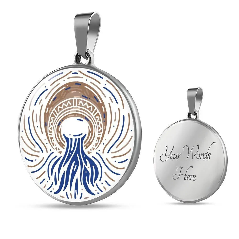 Aquarius Zodiac Stainless Steel or 18k Gold Artistic Necklace - ZodiacFanatic