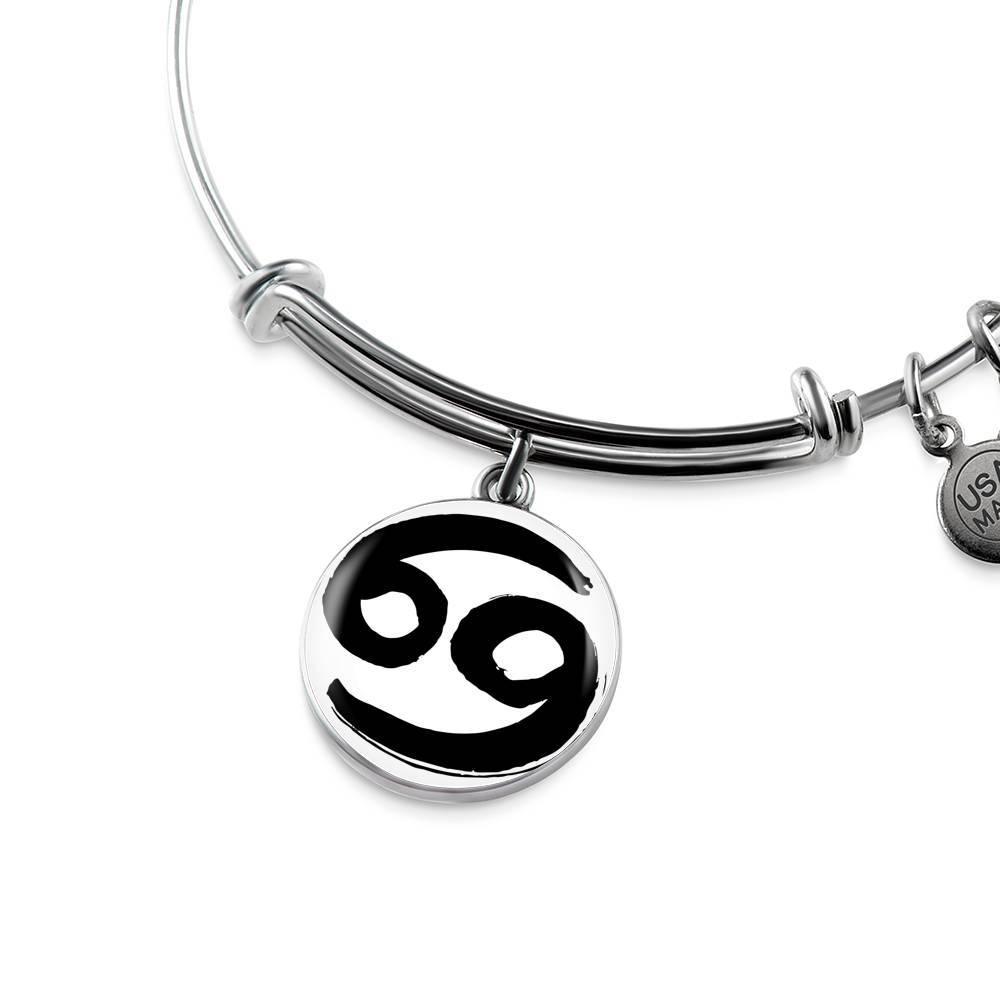 Cancer Zodiac Stainless Steel or 18k Gold Bangle - ZodiacFanatic