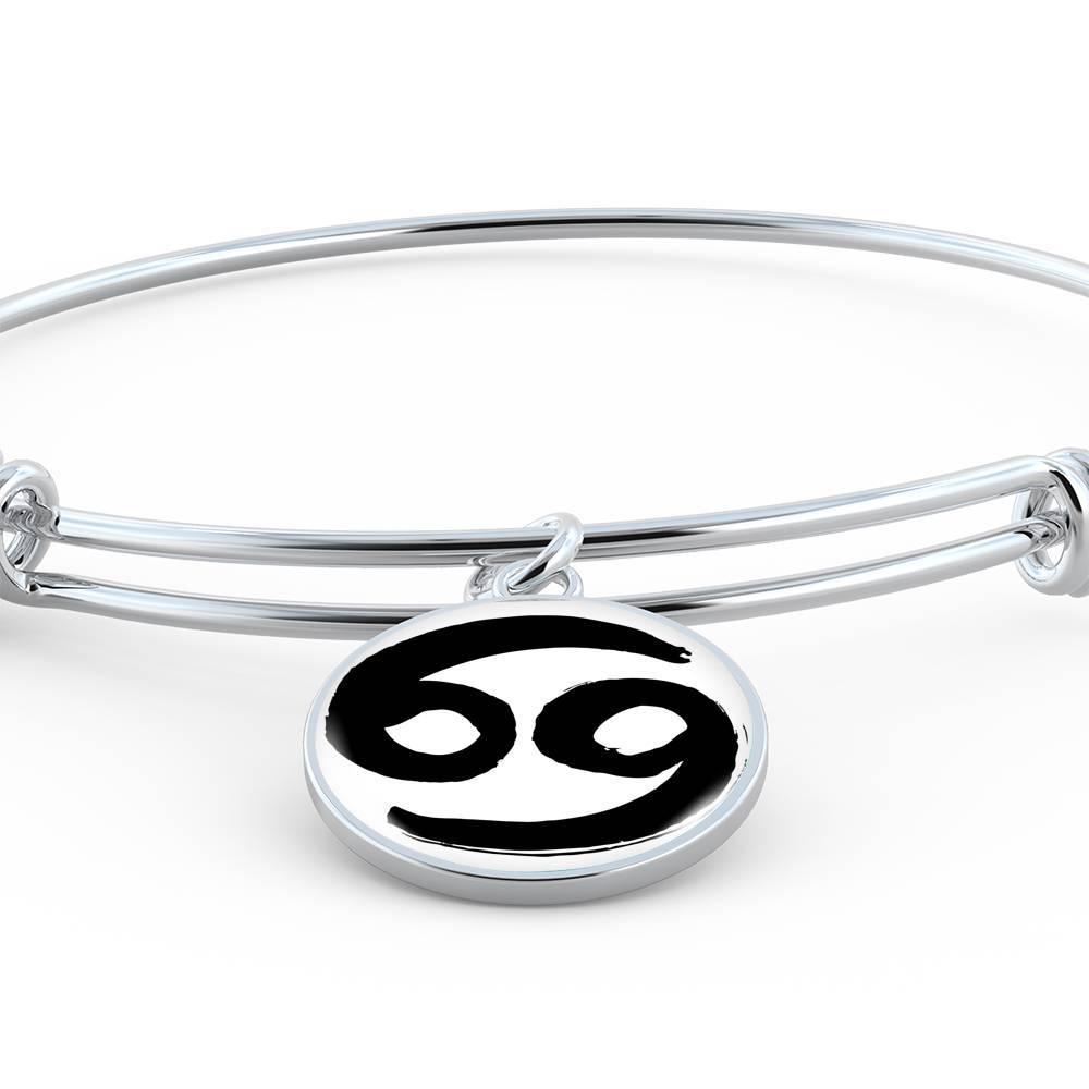 Cancer Zodiac Stainless Steel or 18k Gold Bangle - ZodiacFanatic