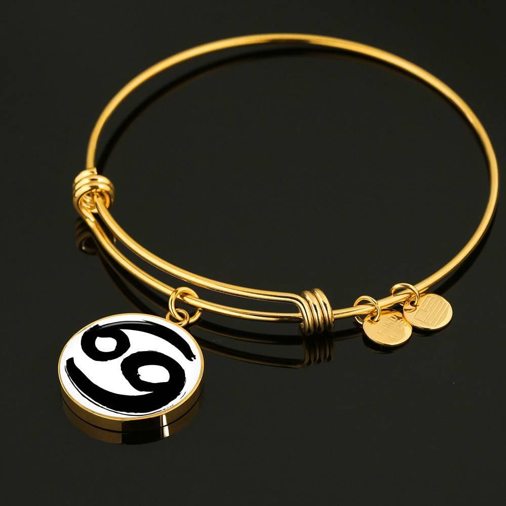 Cancer Zodiac Stainless Steel or 18k Gold Bangle - ZodiacFanatic