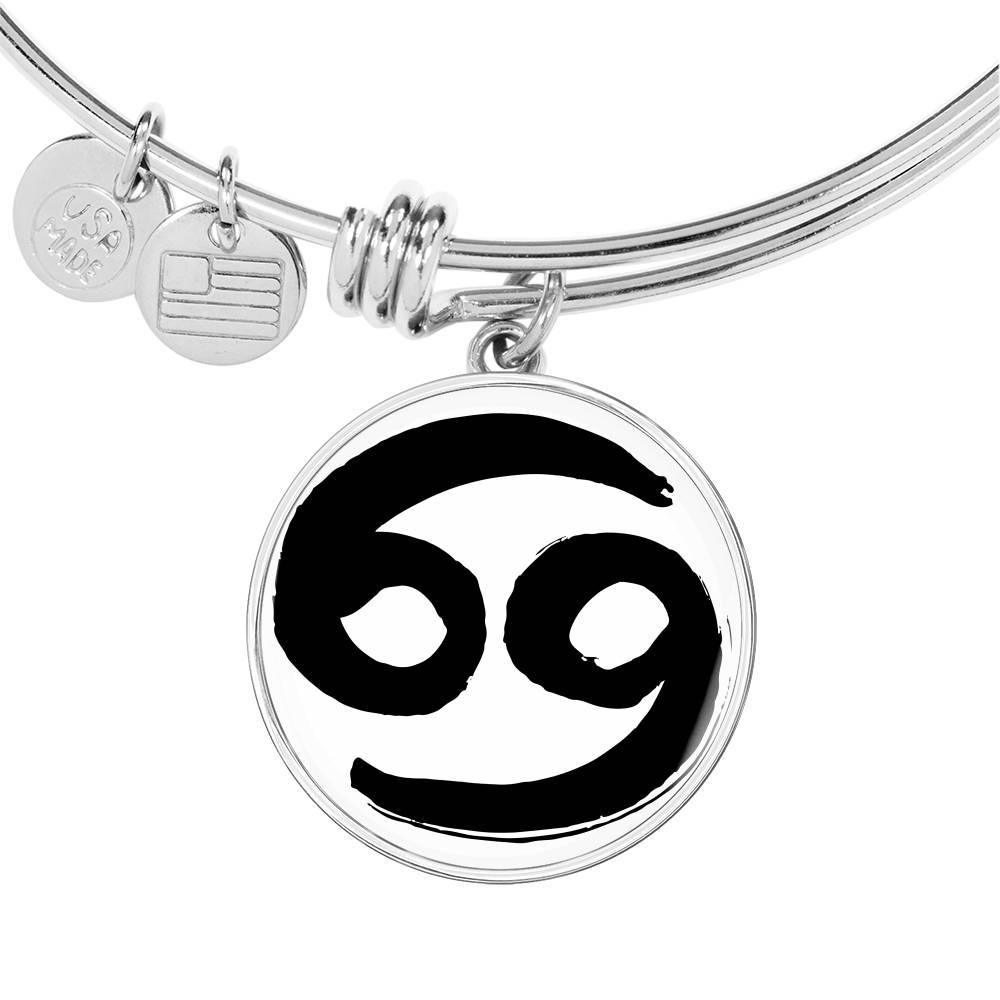 Cancer Zodiac Stainless Steel or 18k Gold Bangle - ZodiacFanatic