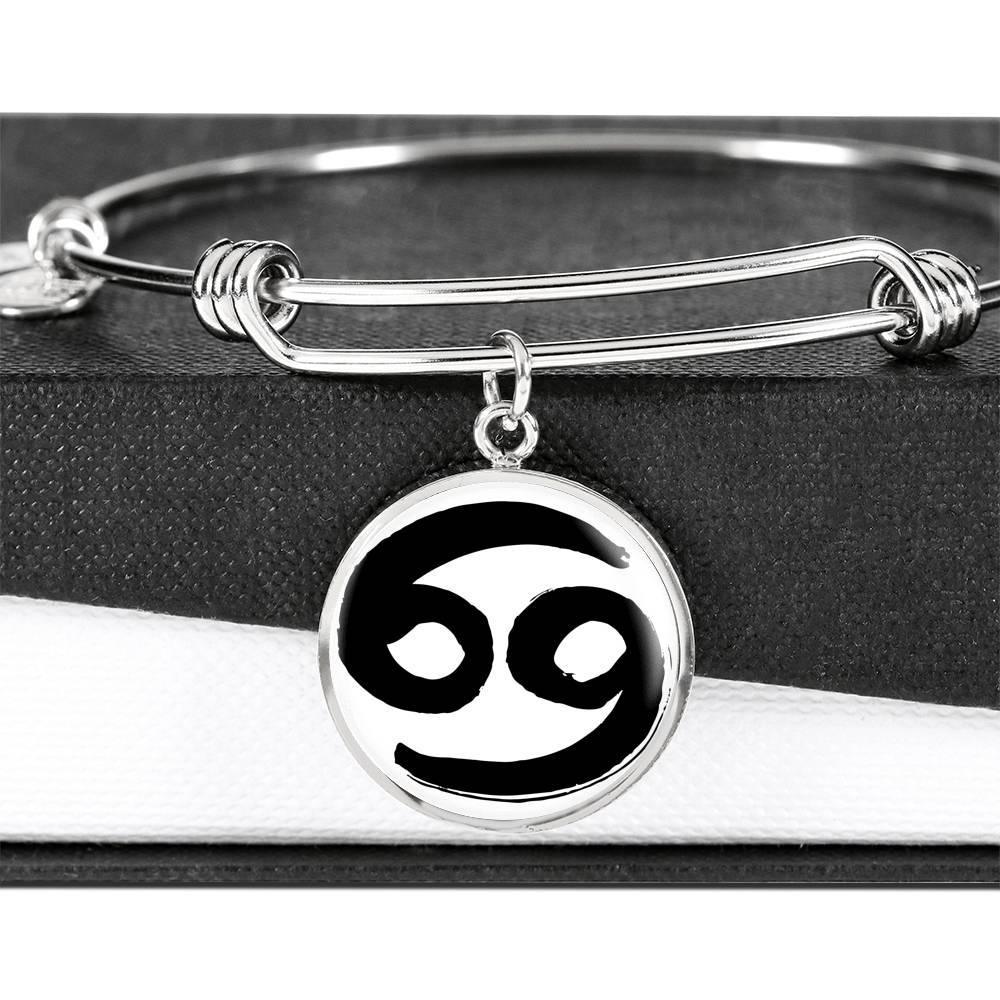 Cancer Zodiac Stainless Steel or 18k Gold Bangle - ZodiacFanatic
