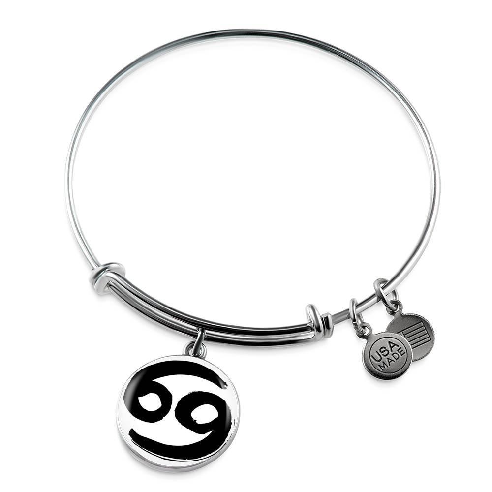 Cancer Zodiac Stainless Steel or 18k Gold Bangle - ZodiacFanatic