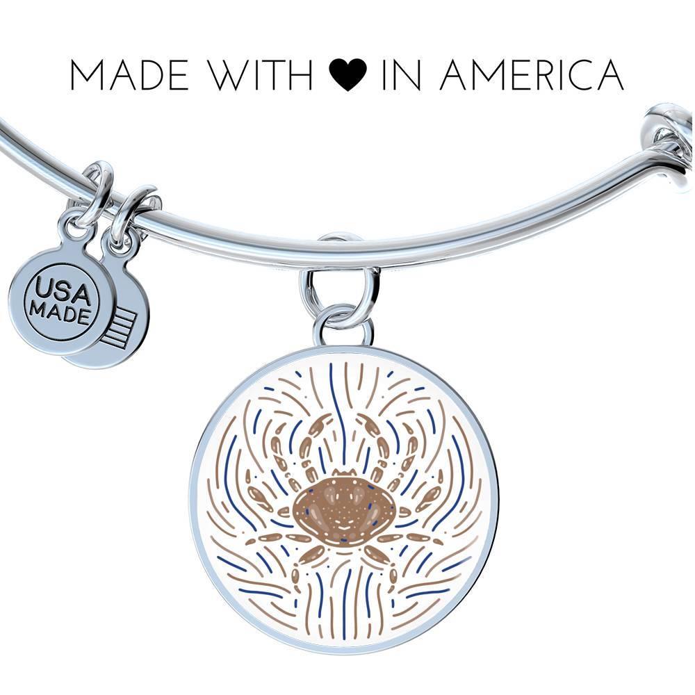 Cancer Zodiac Stainless Steel or 18k Gold Creative Bangle - ZodiacFanatic
