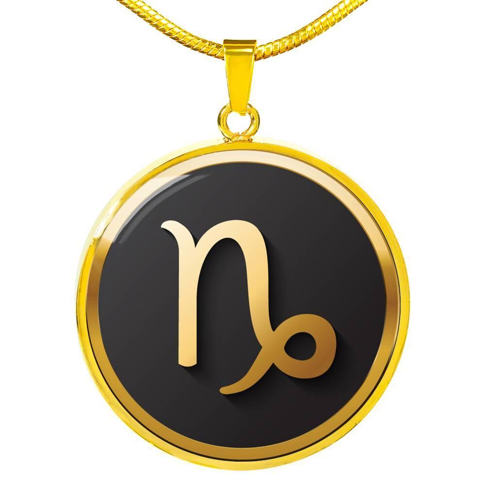 Capricorn Zodiac Exclusive Design Necklace Made From Stainless Steel or 18k Gold - ZodiacFanatic