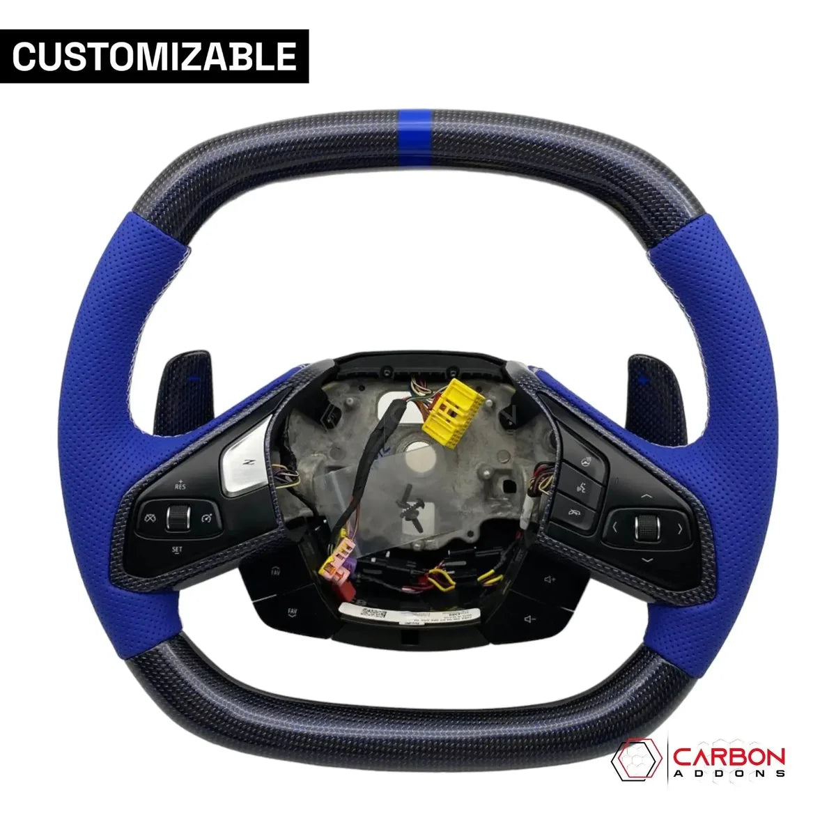 C8 Corvette 2020+ Customizable Carbon Fiber Steering Wheel