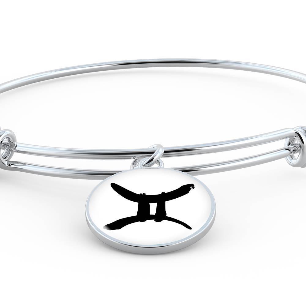 Gemini Zodiac Adjustable Creative Bangle made from Stainless Steel or 18k Gold - ZodiacFanatic