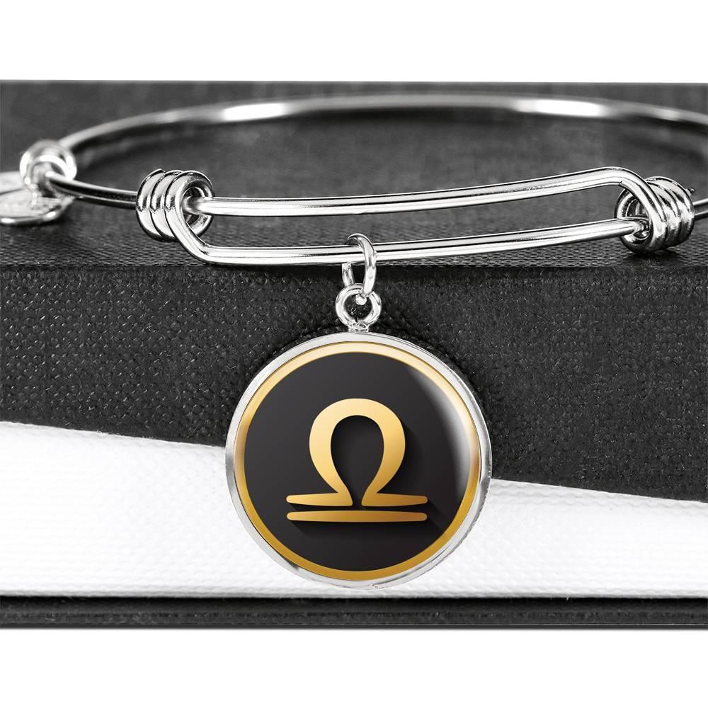 Libra Zodiac Exclusive Design Bangle Made From Stainless Steel or 18k Gold - ZodiacFanatic