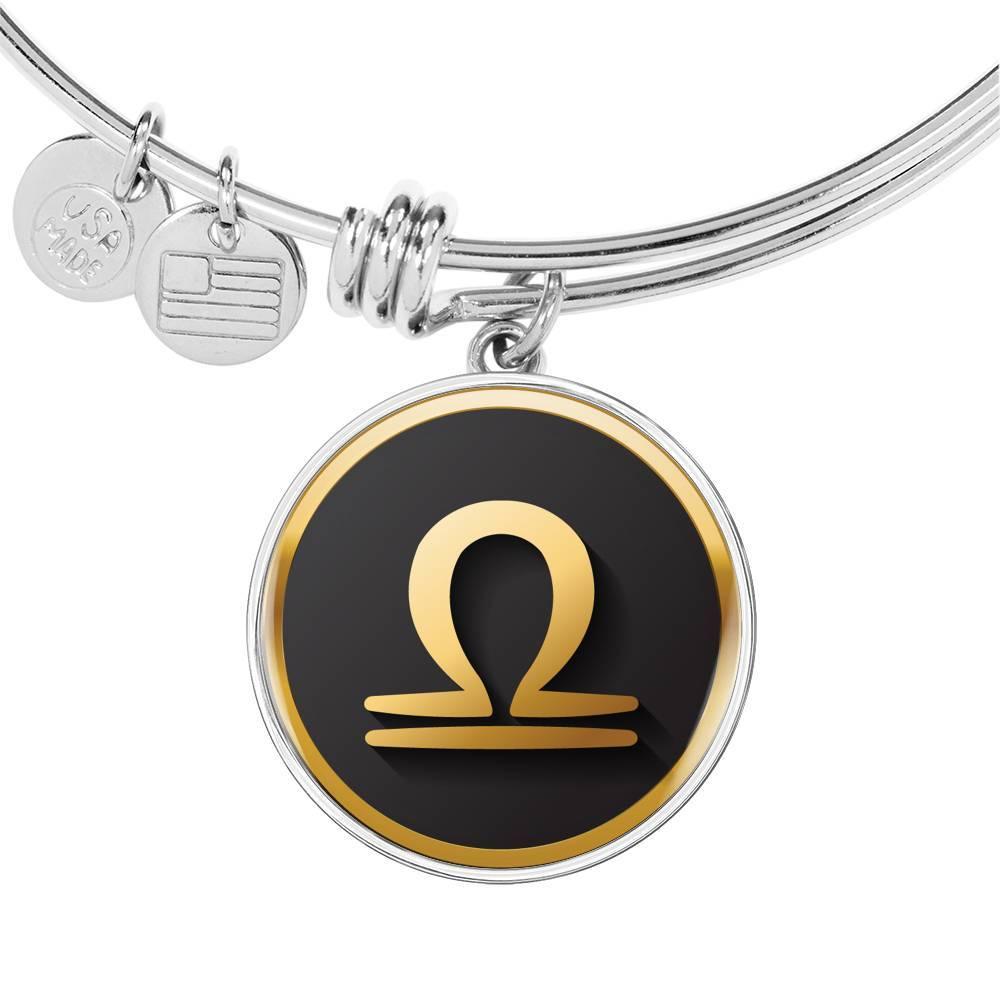 Libra Zodiac Exclusive Design Bangle Made From Stainless Steel or 18k Gold - ZodiacFanatic