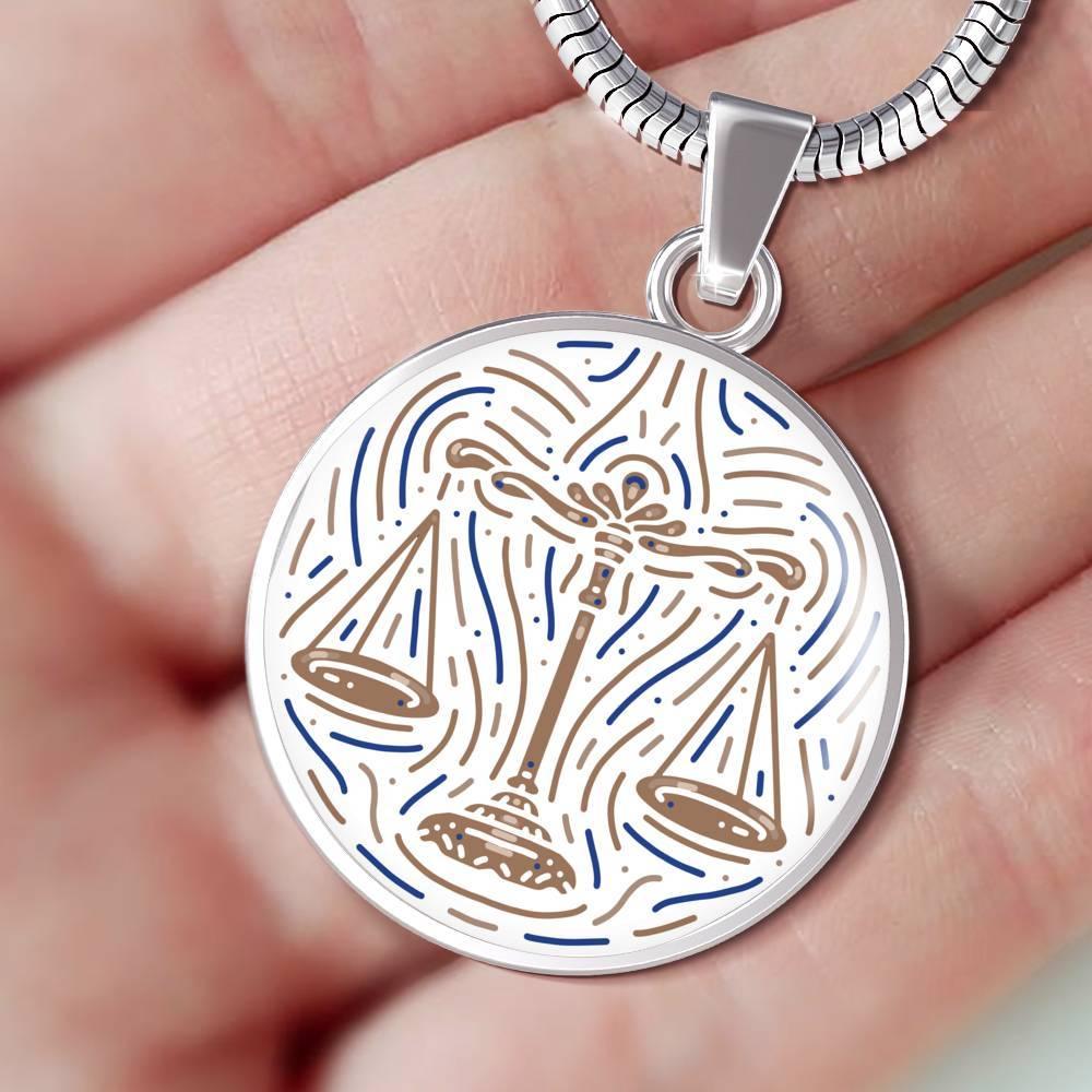 Libra Zodiac Luxury Stainless Steel or 18k Gold Artistic Necklace - ZodiacFanatic