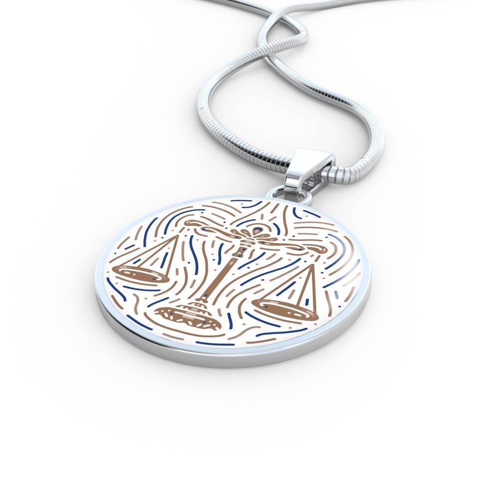 Libra Zodiac Luxury Stainless Steel or 18k Gold Artistic Necklace - ZodiacFanatic