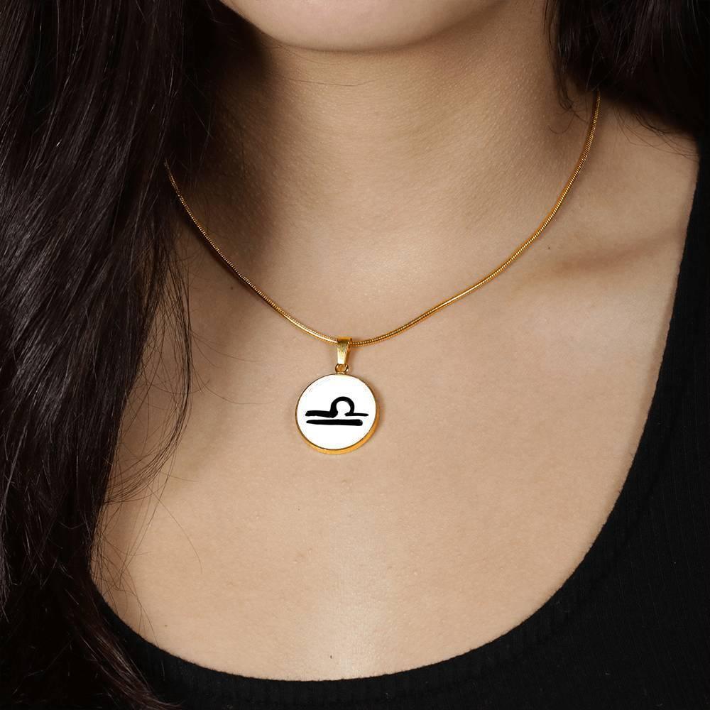 Libra Zodiac Stainless Steel or 18k Gold Necklace - ZodiacFanatic
