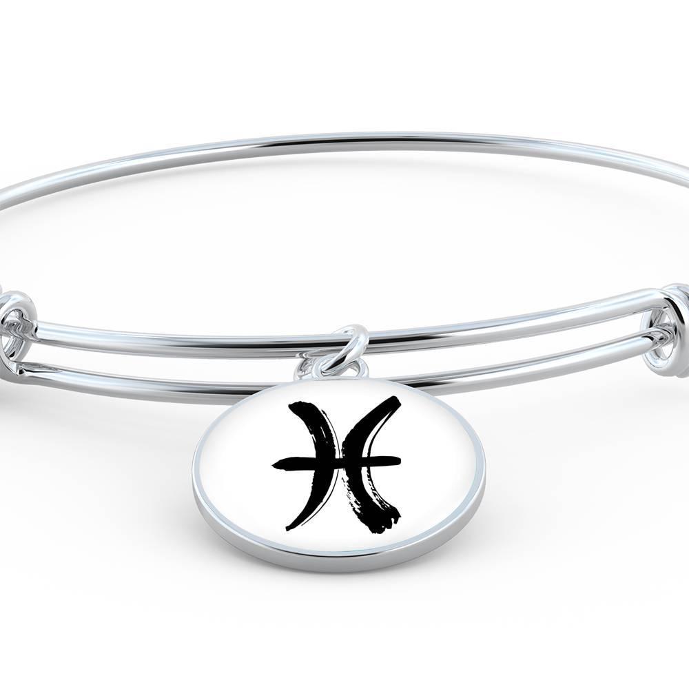 Pisces Zodiac Adjustable Creative Bangle made from Stainless Steel or 18k Gold - ZodiacFanatic