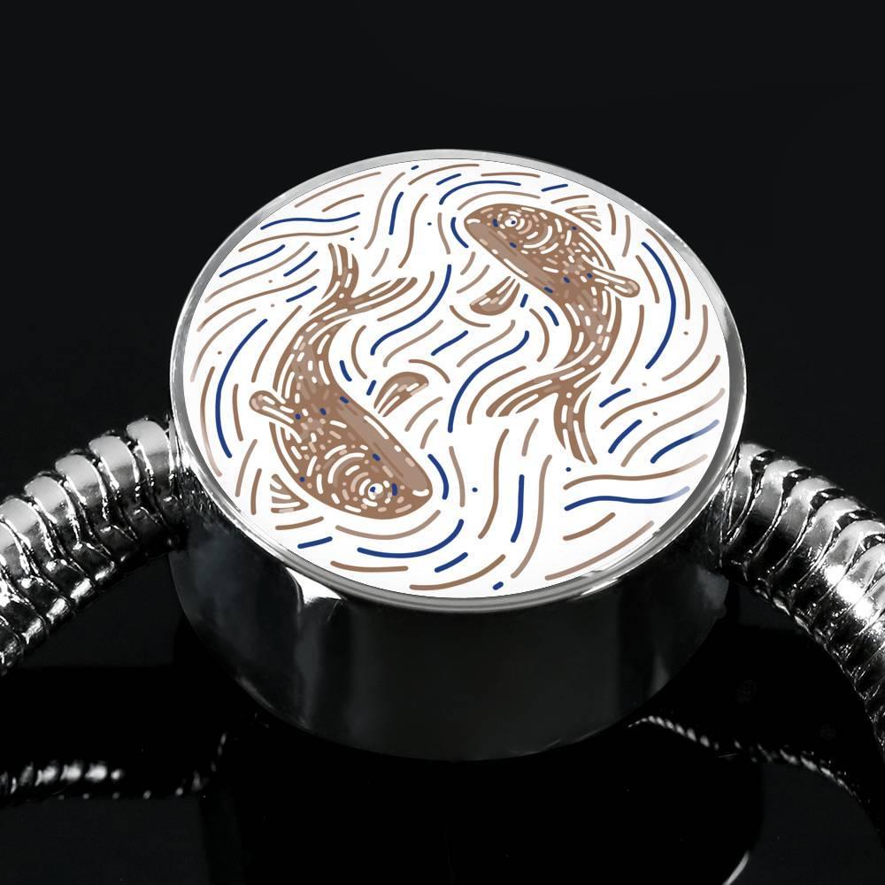 Pisces Zodiac Artistic Bracelet made from Stainless Steel or 18k Gold - ZodiacFanatic