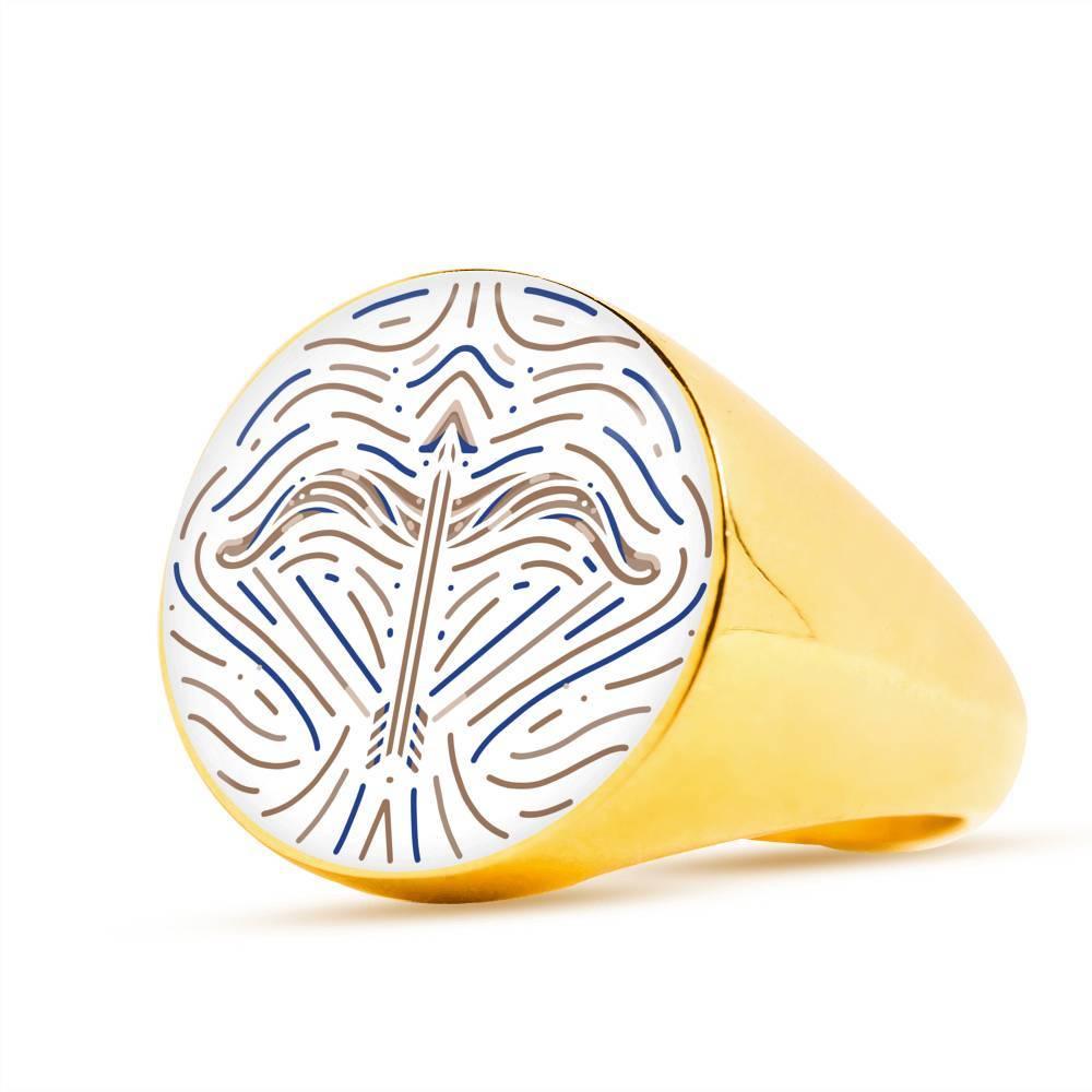 Sagittarius Zodiac Artistic Ring made from Stainless Steel or 18k Gold - ZodiacFanatic