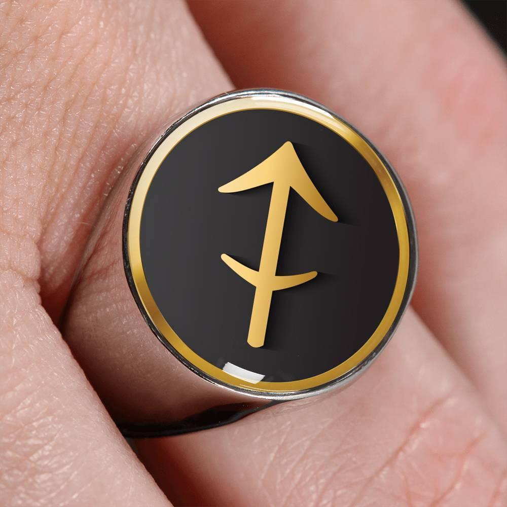 Sagittarius Zodiac Exclusive Design Ring Made From Stainless Steel or 18k Gold - ZodiacFanatic