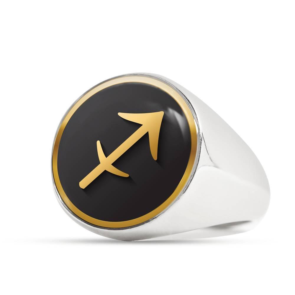 Sagittarius Zodiac Exclusive Design Ring Made From Stainless Steel or 18k Gold - ZodiacFanatic