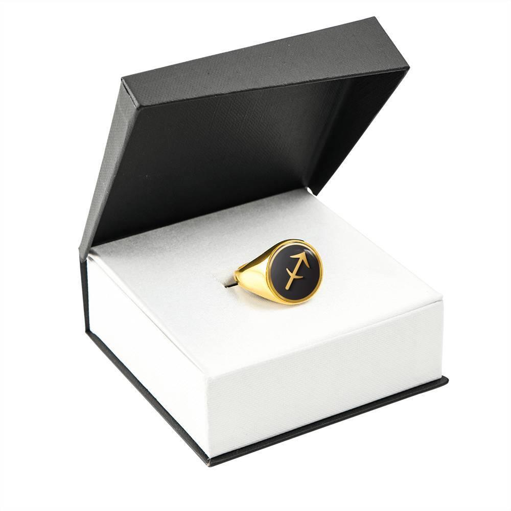 Sagittarius Zodiac Exclusive Design Ring Made From Stainless Steel or 18k Gold - ZodiacFanatic
