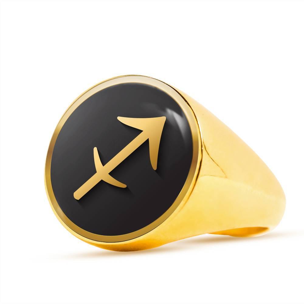Sagittarius Zodiac Exclusive Design Ring Made From Stainless Steel or 18k Gold - ZodiacFanatic