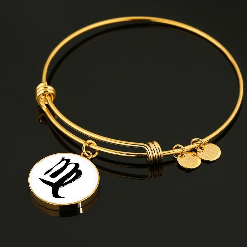 Virgo Zodiac Adjustable Creative Bangle made from Stainless Steel or 18k Gold - ZodiacFanatic