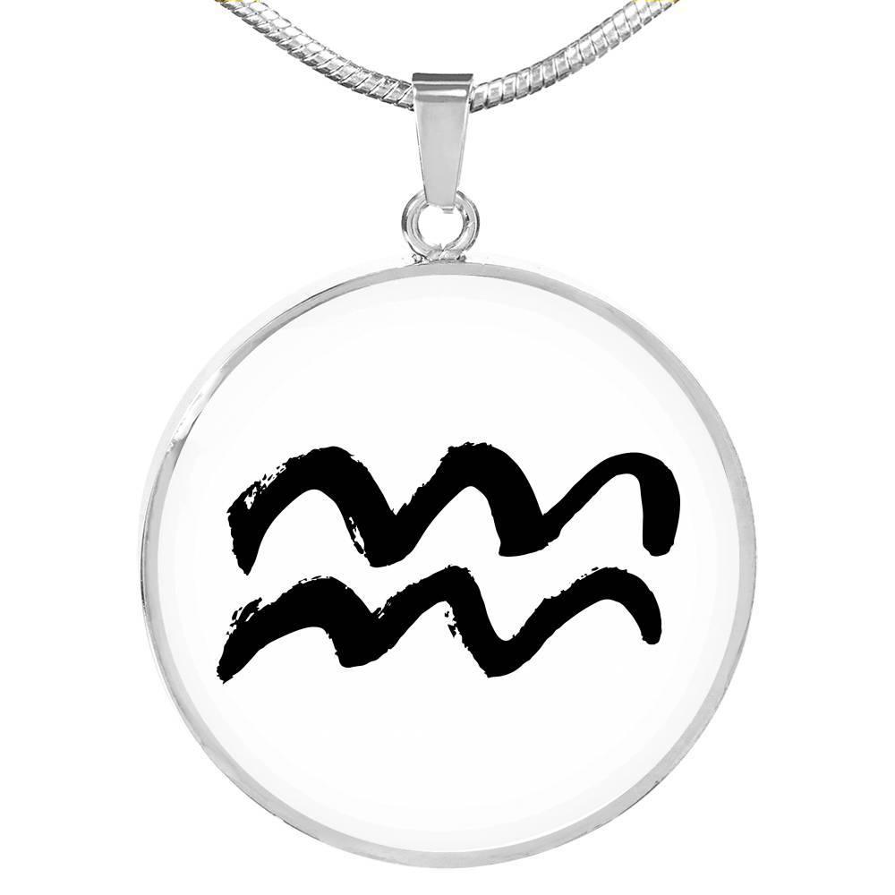 Aquarius Zodiac Creative Necklace made from Stainless Steel or 18k - ZodiacFanatic