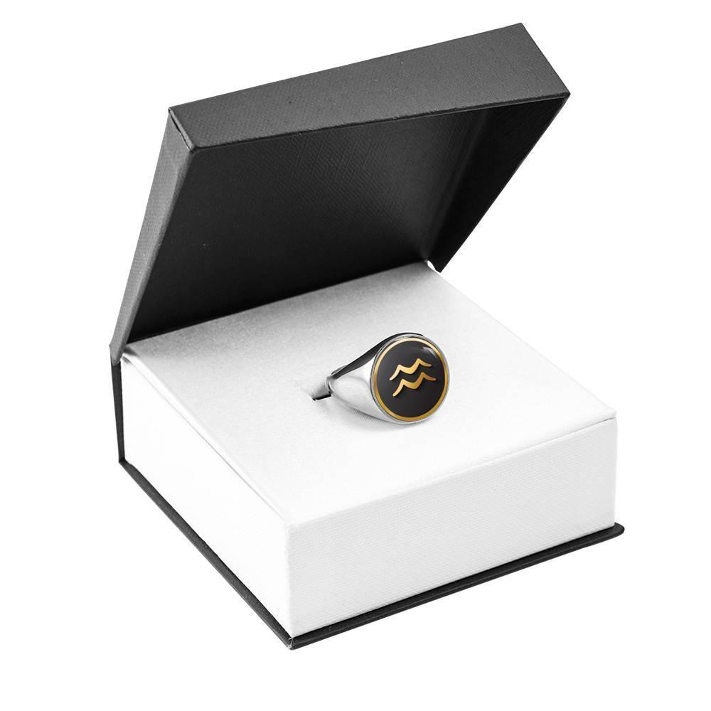 Aquarius Zodiac Exclusive Design Ring Made From Stainless Steel or 18k Gold - ZodiacFanatic