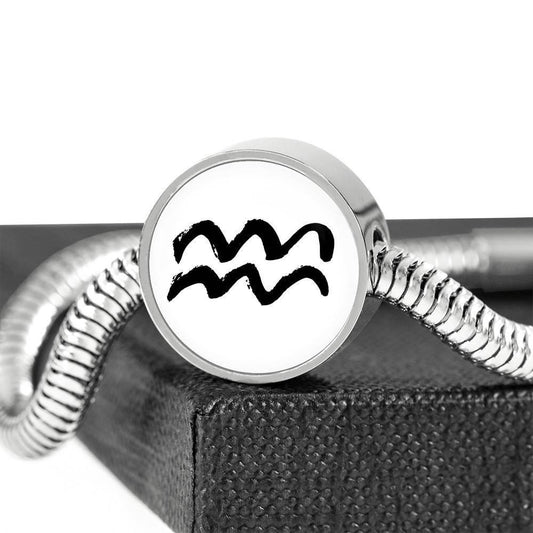 Aquarius Zodiac Luxury Stainless Steel Bracelet - ZodiacFanatic