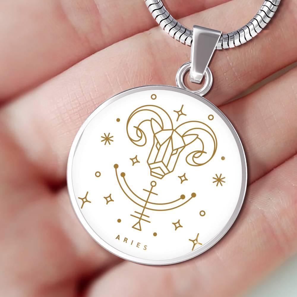 Aries Zodiac Luxury Creative Design Necklace Made From Stainless Steel or 18k Gold - ZodiacFanatic