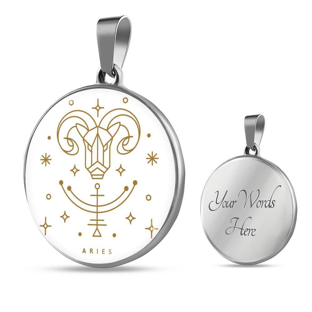 Aries Zodiac Luxury Creative Design Necklace Made From Stainless Steel or 18k Gold - ZodiacFanatic