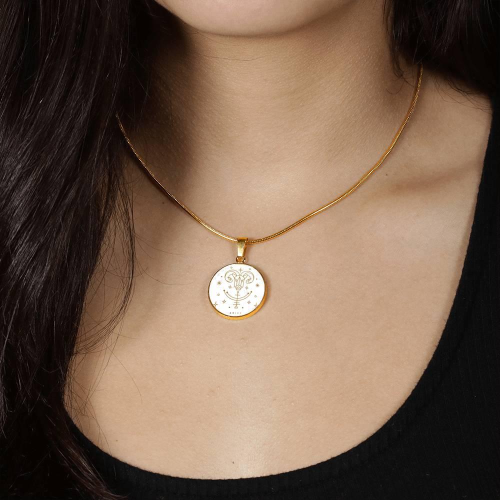 Aries Zodiac Luxury Creative Design Necklace Made From Stainless Steel or 18k Gold - ZodiacFanatic