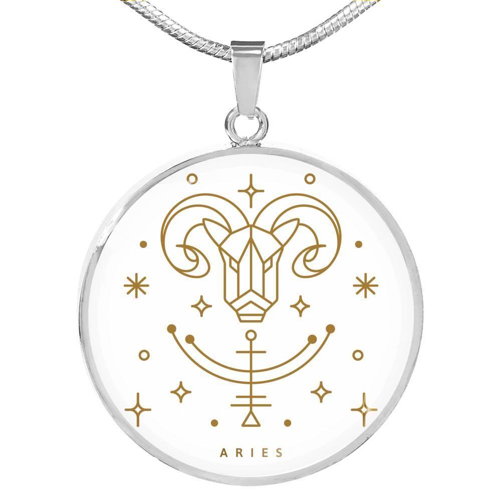 Aries Zodiac Luxury Creative Design Necklace Made From Stainless Steel or 18k Gold - ZodiacFanatic