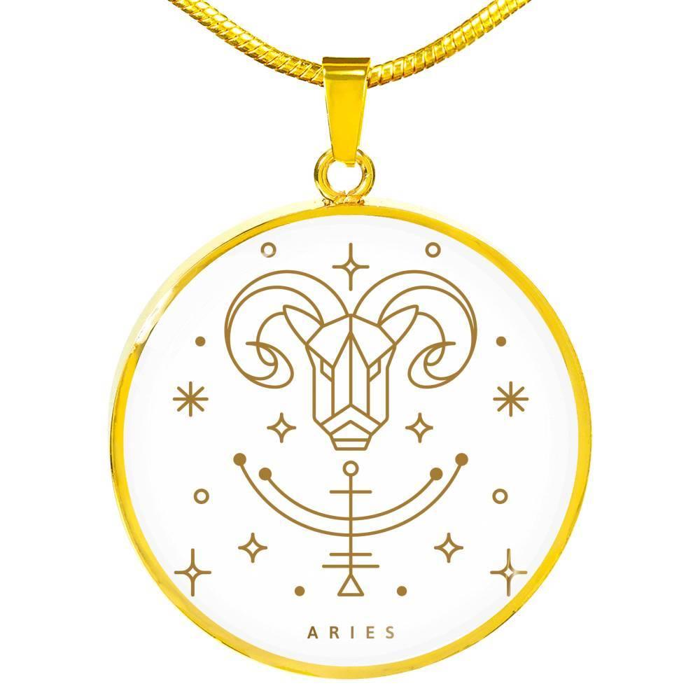 Aries Zodiac Luxury Creative Design Necklace Made From Stainless Steel or 18k Gold - ZodiacFanatic