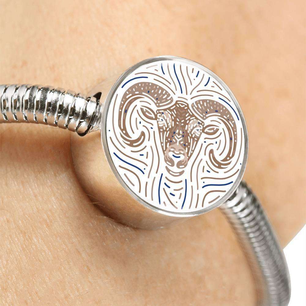 Aries Zodiac Luxury Design Stainless Steel Bracelet - ZodiacFanatic