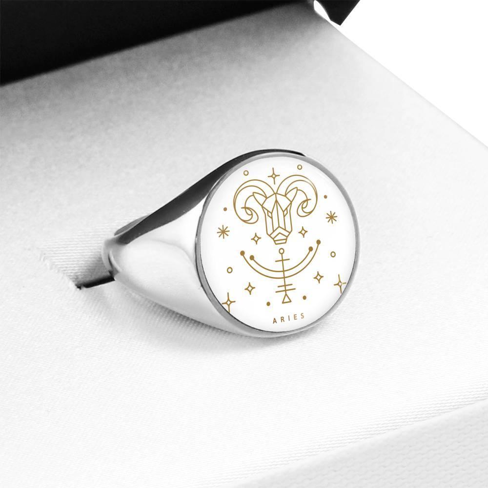 Aries Zodiac Luxury Stainless Steel or 18k Gold Ring - ZodiacFanatic