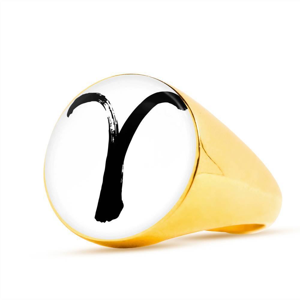 Aries Zodiac Stainless Steel or 18k Gold Ring - ZodiacFanatic