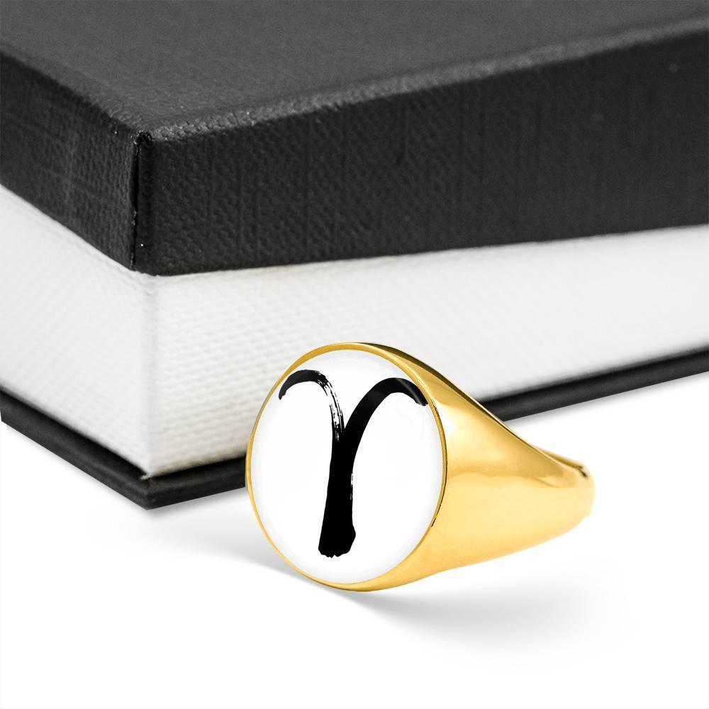 Aries Zodiac Stainless Steel or 18k Gold Ring - ZodiacFanatic