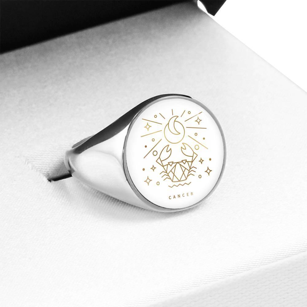 Cancer Zodiac Adjustable Luxury Ring made from Stainless Steel or 18k Gold - ZodiacFanatic