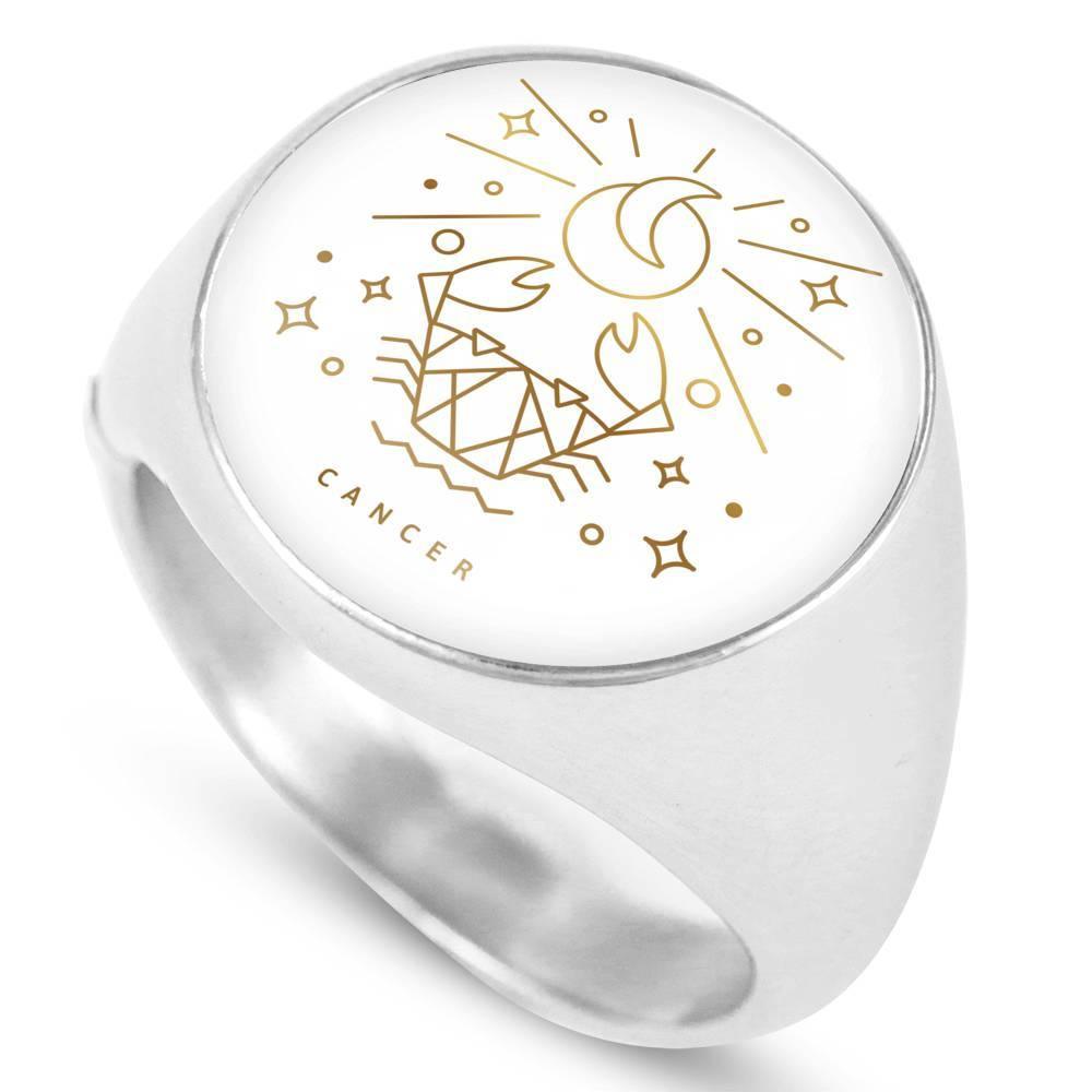 Cancer Zodiac Adjustable Luxury Ring made from Stainless Steel or 18k Gold - ZodiacFanatic