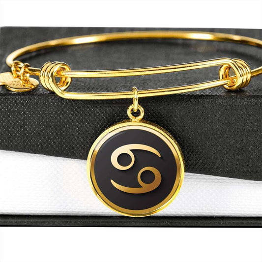 Cancer Zodiac Exclusive Design Bangle Made From Stainless Steel or 18k Gold - ZodiacFanatic
