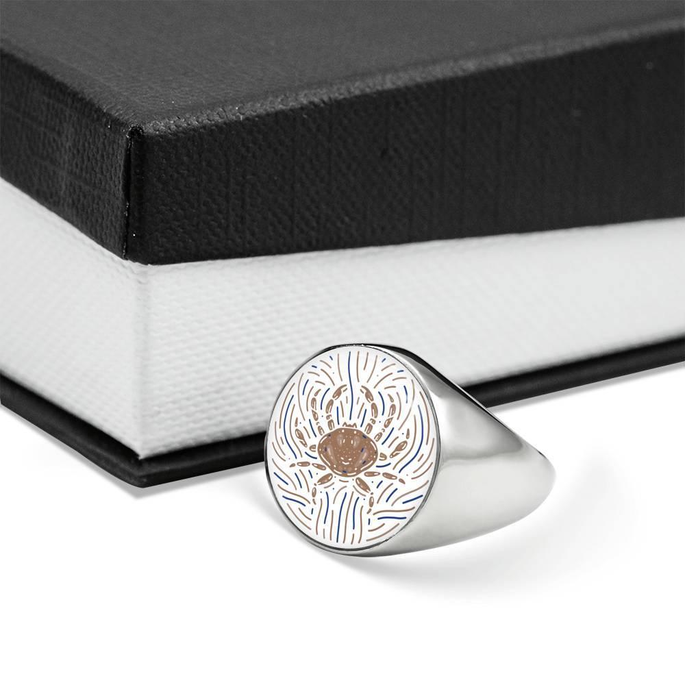 Cancer Zodiac Luxury Stainless Steel or 18k Gold Artistic Ring - ZodiacFanatic