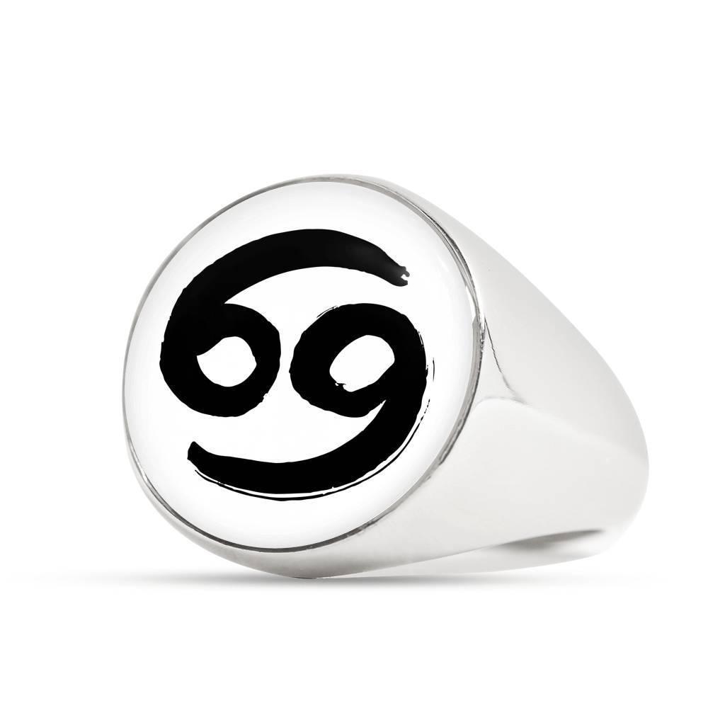 Cancer Zodiac Stainless Steel or 18k Gold Ring - ZodiacFanatic