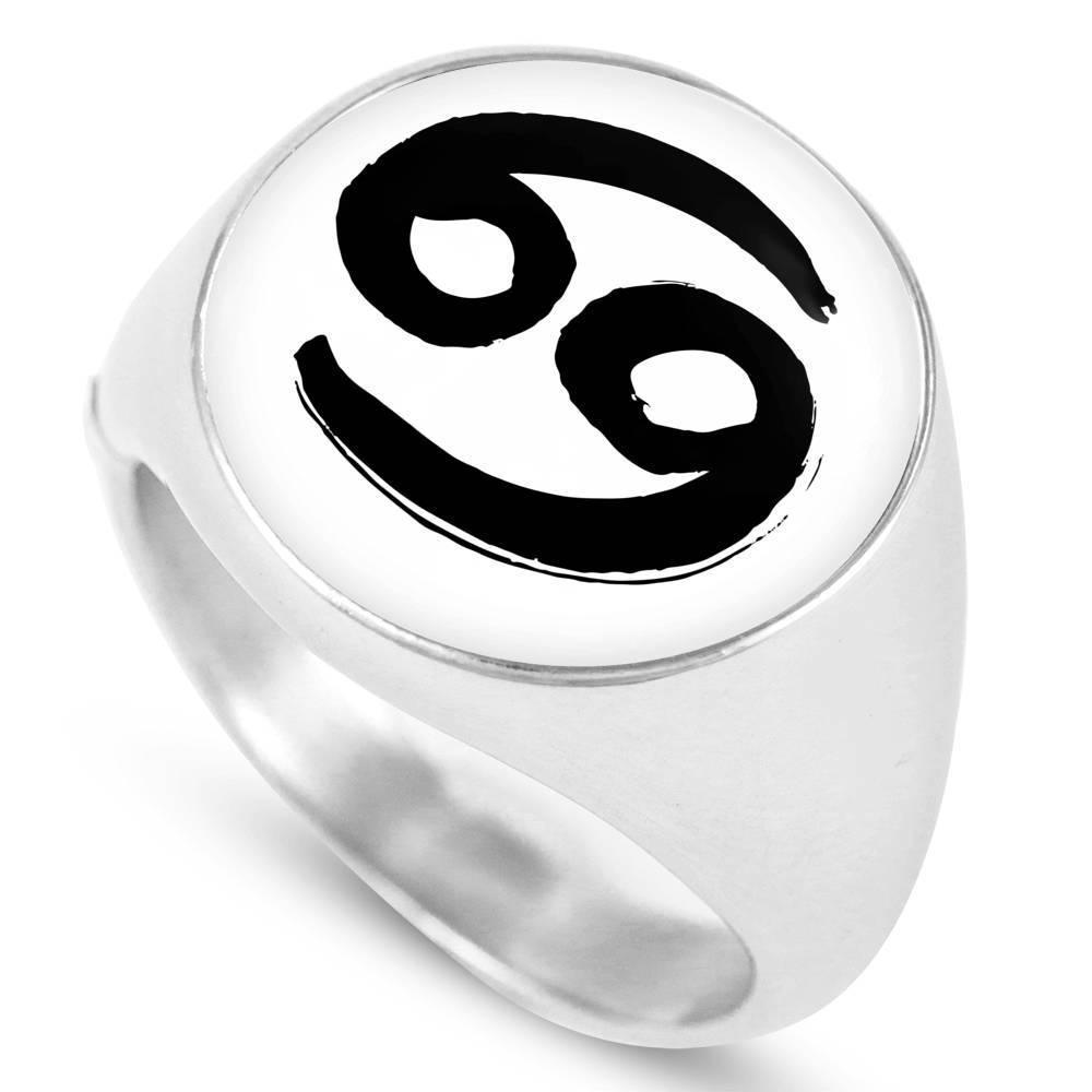 Cancer Zodiac Stainless Steel or 18k Gold Ring - ZodiacFanatic