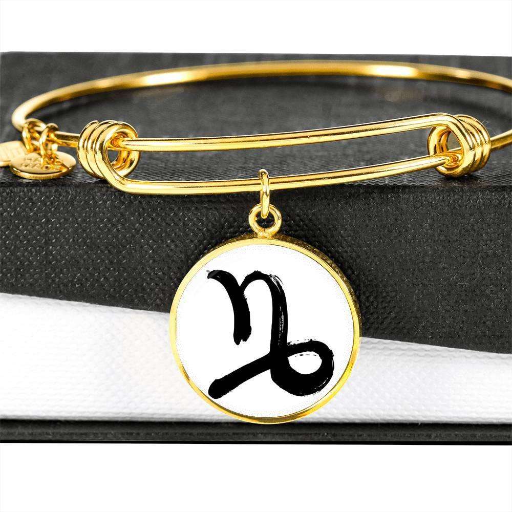 Capricorn Zodiac Adjustable Creative Bangle made from Stainless Steel or 18k Gold - ZodiacFanatic