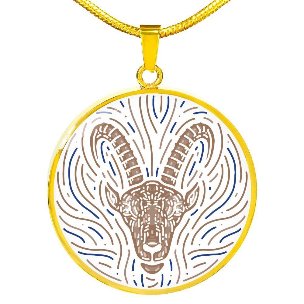 Capricorn Zodiac Luxury Stainless Steel or 18k Gold Artistic Necklace - ZodiacFanatic